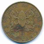 Кения, 5 центов (1970–1978 г.)