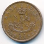 Верхняя Канада, 1 пенни (1850 г.)
