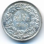 Швейцария, 1/2 франка (1921–1964 г.)