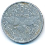 Новая Каледония, 5 франков (1983–2015 г.)