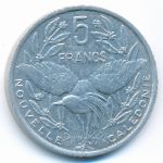 New Caledonia, 5 francs, 1994