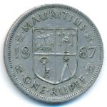 Маврикий, 1 рупия (1987–2010 г.)