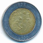 San Marino, 500 lire, 1982