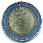 San Marino, 500 lire, 1982