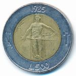 San Marino, 500 lire, 1985