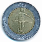 San Marino, 500 lire, 1985
