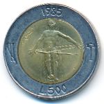 San Marino, 500 lire, 1985