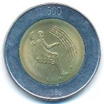 San Marino, 500 lire, 1986
