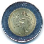 San Marino, 500 lire, 1986