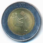 San Marino, 500 lire, 1986