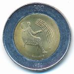 San Marino, 500 lire, 1986