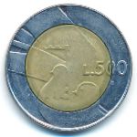 San Marino, 500 lire, 1990