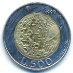 San Marino, 500 lire, 1999
