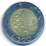 San Marino, 500 lire, 1999