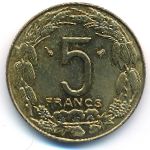 Центральная Африка, 5 франков (1998–2003 г.)