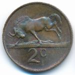 South Africa, 2 cents, 1967