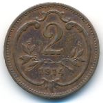 Австрия, 2 геллера (1914 г.)