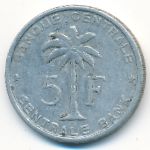 Руанда-Урунди, 5 франков (1956–1958 г.)