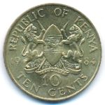 Кения, 10 центов (1980–1991 г.)