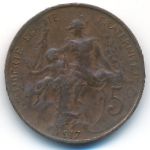 France, 5 centimes, 1917