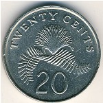 Singapore, 20 cents, 1992–2011