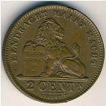 Belgium, 2 centimes, 1910–1919