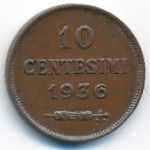 San Marino, 10 centesimi, 1936