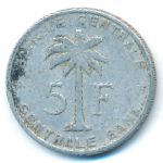 Ruanda-Urundi, 5 francs, 1958