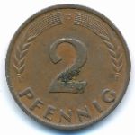 West Germany, 2 pfennig, 1950