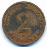 West Germany, 2 pfennig, 1950