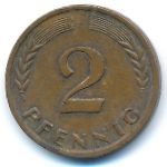 West Germany, 2 pfennig, 1960