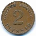 West Germany, 2 pfennig, 1961