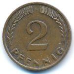 West Germany, 2 pfennig, 1961