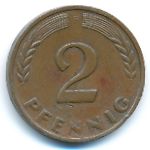 West Germany, 2 pfennig, 1961