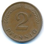 West Germany, 2 pfennig, 1964