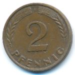 West Germany, 2 pfennig, 1963