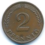 West Germany, 2 pfennig, 1965