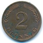 West Germany, 2 pfennig, 1967