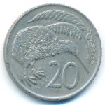 New Zealand, 20 cents, 1973