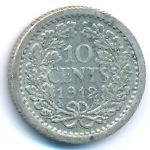 Netherlands, 10 cents, 1912