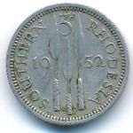 Southern Rhodesia, 3 pence, 1952