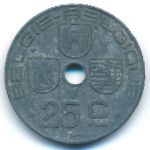 Belgium, 25 centimes, 1943