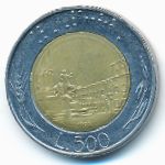 Италия, 500 лир (1995 г.)