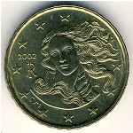Italy, 10 euro cent, 2002–2007