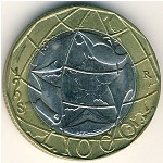 Italy, 1000 lire, 1997–2001