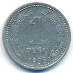 Argentina, 1 peso, 1958