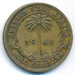 Британская Западная Африка, 1 шиллинг (1943 г.)