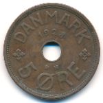 Denmark, 5 ore, 1928