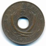 East Africa, 5 cents, 1924