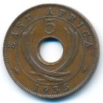 East Africa, 5 cents, 1935